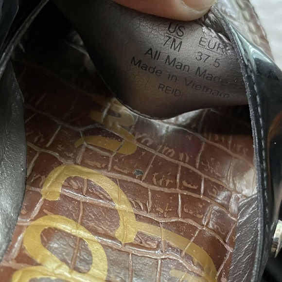 Sam Edelman REID Black Platform Wedge Slip On Sandals Size 7 - Picture 6 of 6